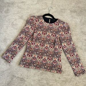 Zara tweed top blouse shirt